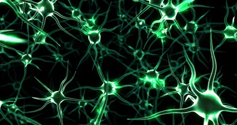 AI Neural Activity Inside Digital Human Brain Concept. Stock Footage 321810863