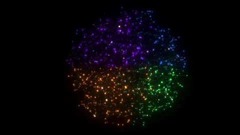 AI Neural Network 3D Visualization with Data Signals and Synaptic Connection Stock Footage 325417745