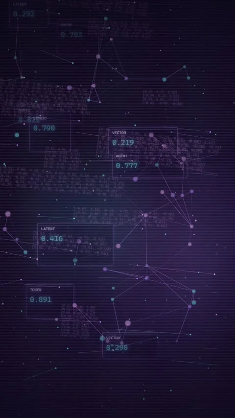 AI Neural Network and Big Data Visualization Abstract Background Stock Footage 335342051