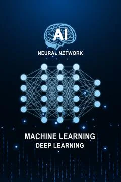 AI neural network and deep learning concept Stock Photos