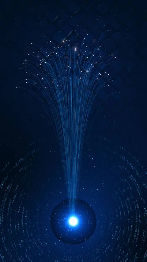 AI Neural Network on Dark Artificial Intelligence, Machine Learning, Complex Alg 库存影片 341900473