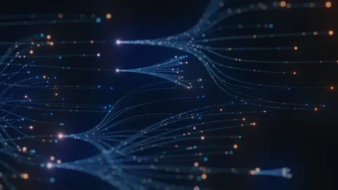 AI Neural Network Data Flow Technology Background Stock Footage 320899381
