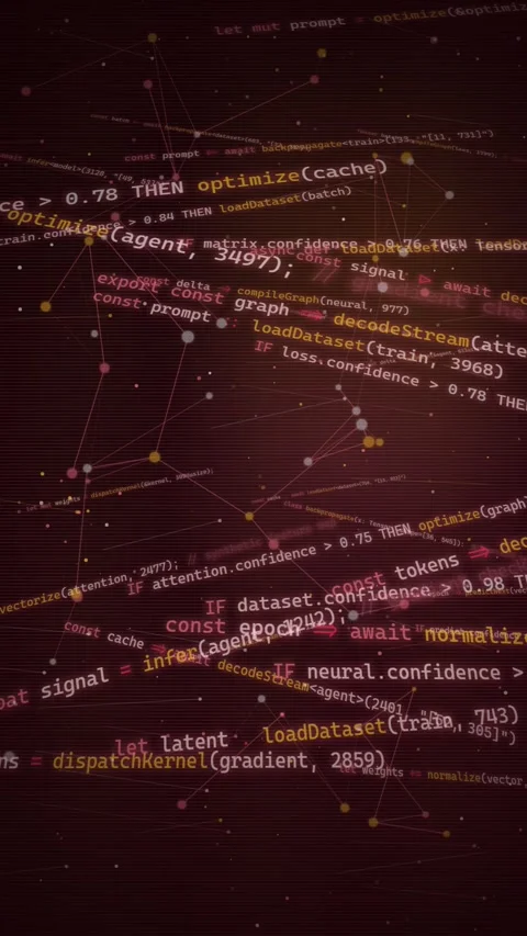 AI Neural Network Data Processing Abstract Background Stock Footage 335341357
