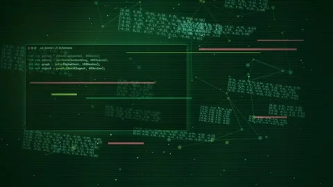 AI Neural Network Data Processing Abstract Digital Background Stock Footage 335365047