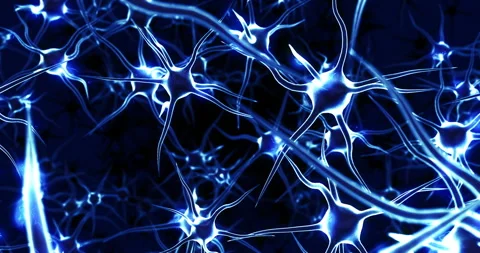 AI Neural Network Digital Visualization With Connected Glowing Points. Stock Footage 321423539