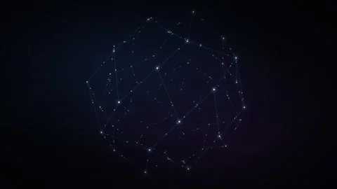 AI Neural Network Glowing Sphere Loop Animation 4k 動画素材 338166551