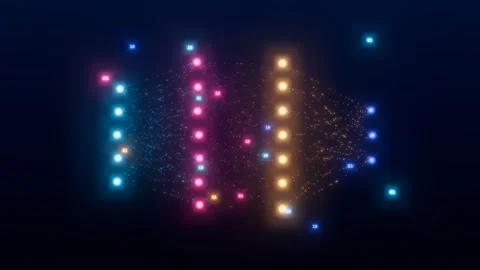 Ai neural network layers data animation Stock Footage 339332113