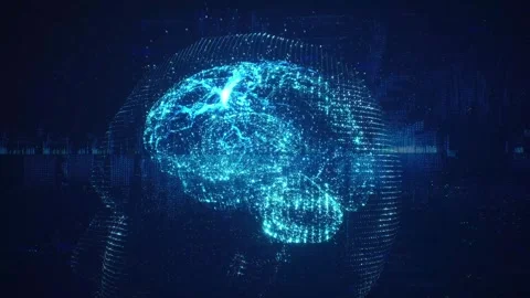 AI Neural Network Smart City, Futuristic 3D Animation Loop Stock Footage 340805887