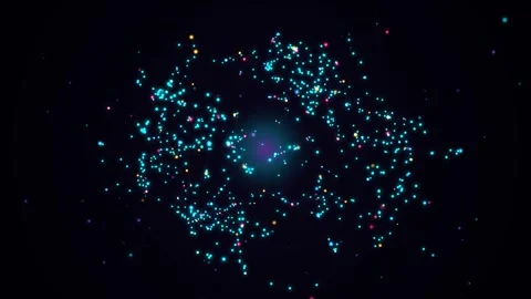 AI Neural Network Synapse Particle Background 4K Stock Footage 342388400