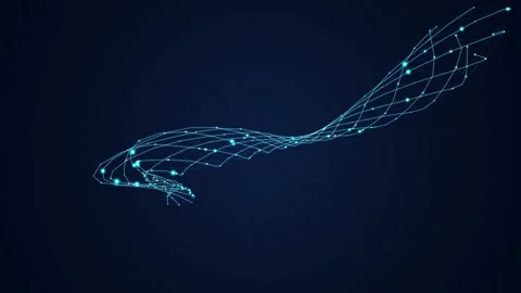 AI Neural Network Synaptic Data Flow Pink Neon Motion Graphic Loop Stock Footage 341794059