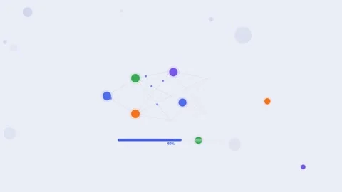 Ai neural processing corporate tech scene. Flat design light mode 動画素材 342621469