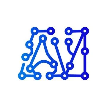 AI neuron logo technology icon Stock Illustration