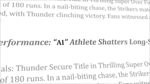 AI news headline in different articles Stock Footage 246409906