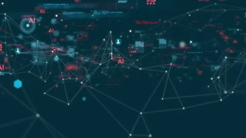 AI Nexus Smart Contract Integration in Neural Network Paradigms Stock Footage 256062499