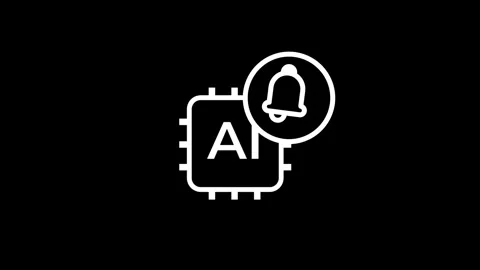 AI Notification Alert Stock Footage 334461693