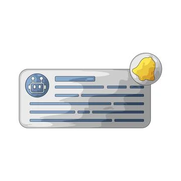 AI notification illustration Illustrazione stock