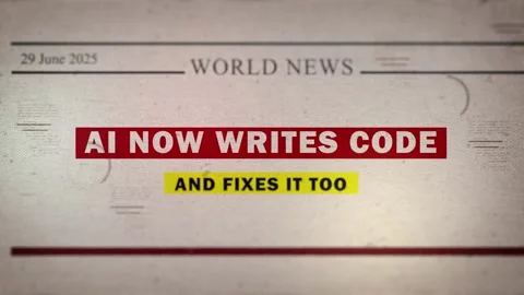 AI Now Writes Code and Fixes It Too Stock Footage 318783410