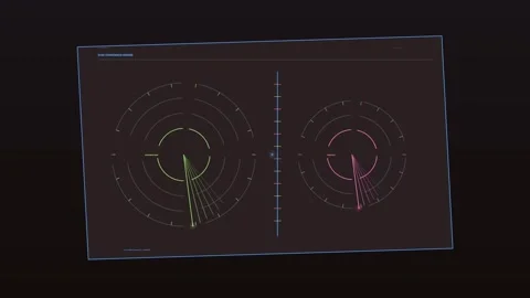 AI Operator Screen Risk HUD Seamless Loop Stock Footage 342167561