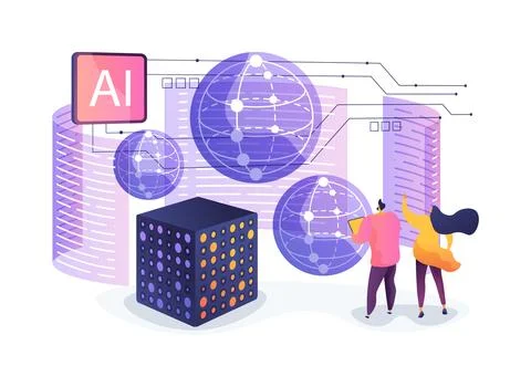 AI-Optimized AI-Guided Quantum Algorithm Discovery abstract concept vector Stock Illustration