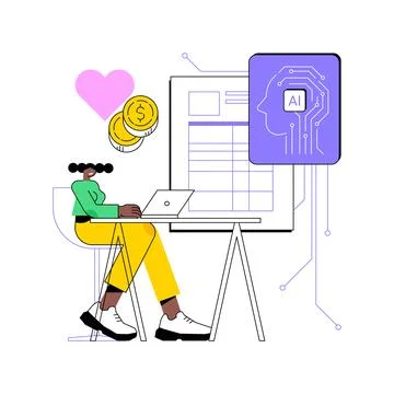 AI-Optimized Grant Application Review abstract concept vector illustration. Stock Illustration