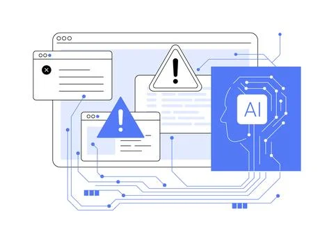 AI-Optimized Incident Response abstract concept vector illustration. Illustrazione stock