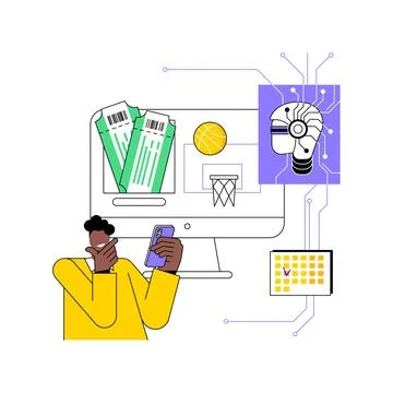 AI-Optimized Live Events abstract concept vector illustration. Stock Illustration