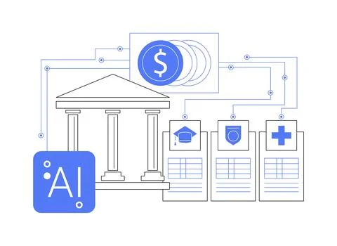 AI-Optimized Resource Allocation abstract concept vector illustration. Illustrazione stock