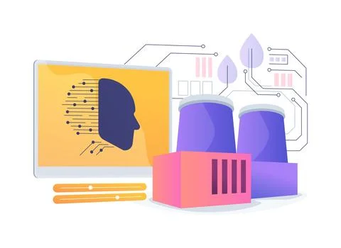 AI-Optimized Sustainability abstract concept vector illustration. Stock Illustration