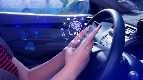 AI or Artificial intelligence business concept, technology business icon an.. Stock Photos