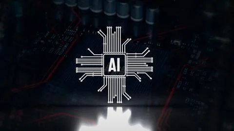 The ai or Artificial Intelligence image for technology  concept 3d rendering Stock Illustration