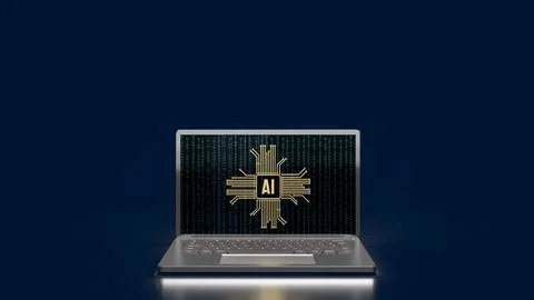 The ai or Artificial Intelligence image for technology  concept 3d rendering Stock Illustration