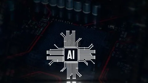 The ai or Artificial Intelligence image for technology  concept 3d rendering Stockillustratie