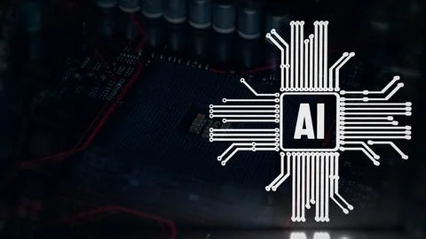 The ai or Artificial Intelligence image for technology  concept 3d rendering Stock Illustration