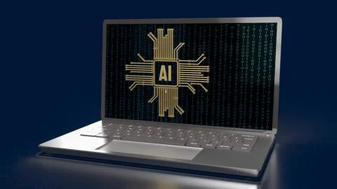 The ai or Artificial Intelligence image for technology  concept 3d rendering Stock Illustration
