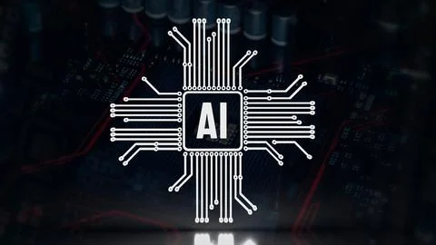 The ai or Artificial Intelligence image for technology  concept 3d rendering Illustrazione stock