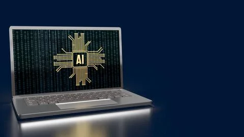 The ai or Artificial Intelligence image for technology  concept 3d rendering Stock Illustration