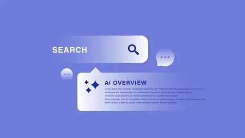 AI overviews concept enhancing generative search with summarized answers Stock Footage 323034238