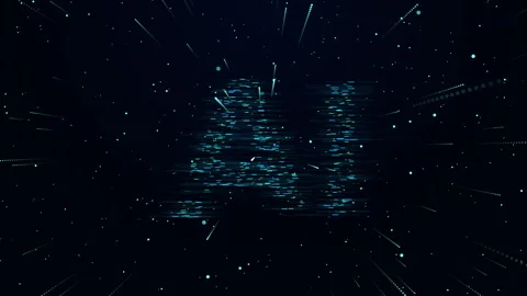 AI Particle Digital Data Analysis Big Data, High Tech Blockchain Data Stock Footage 346756895