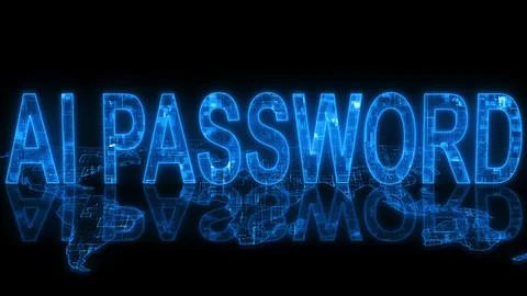AI password text technology earth map glowing Stock Illustration