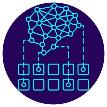 AI Pattern Recognition icon. Vector thin line illustration Stock Illustration