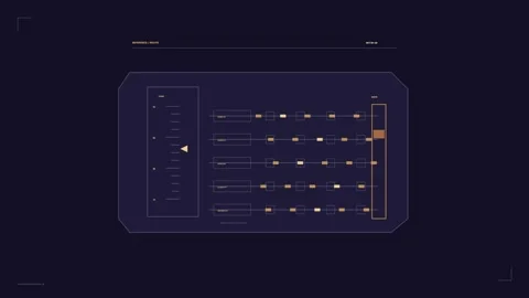 AI Pattern Recognition Interface Seamless Loop Stock Footage 342231335
