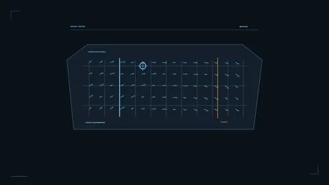 AI Pattern Recognition Motion Vector HUD Seamless Loop Stock Footage 342231333