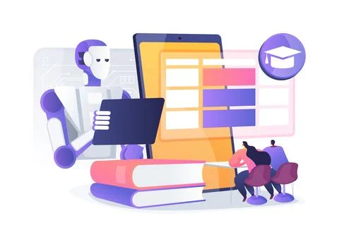 AI Personalized Learning for Students abstract concept vector illustration. Stock Illustration