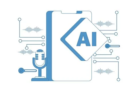 AI Phone concept Stock Illustration