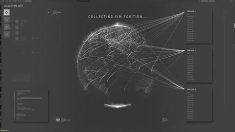 AI position tracking system locates SIM signal of terrorist in Middle East 스톡 동영상 276313399
