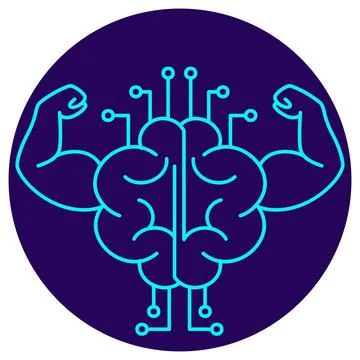 AI power vector icon Stock Illustration