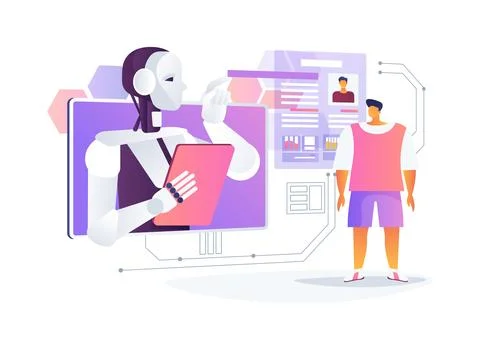 AI-Powered Athlete Performance Analysis abstract concept vector illustration. Illustrazione stock