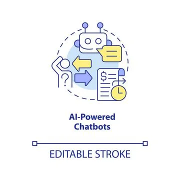 AI powered chatbots concept icon イラスト素材