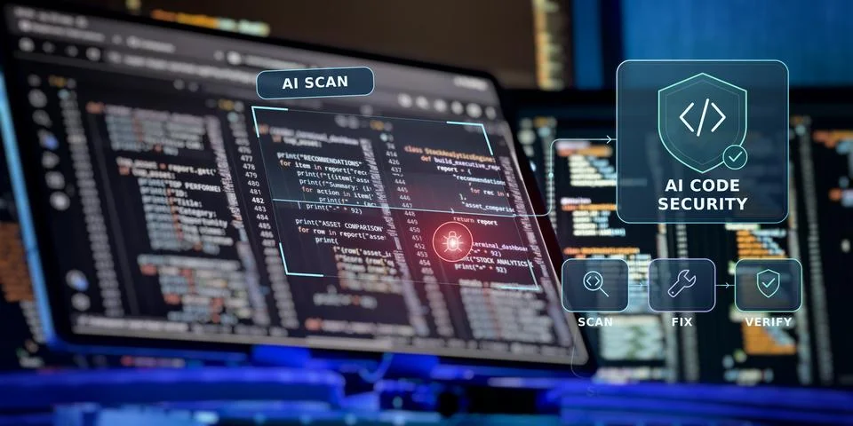 AI Powered Code Security Automation With Scan, Fix and Verify Workflow for Se Stock Photos
