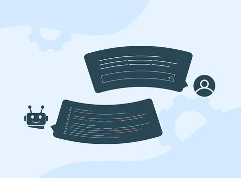 AI-powered content creation. Neural network models used for rewriting, writing Stock Illustration